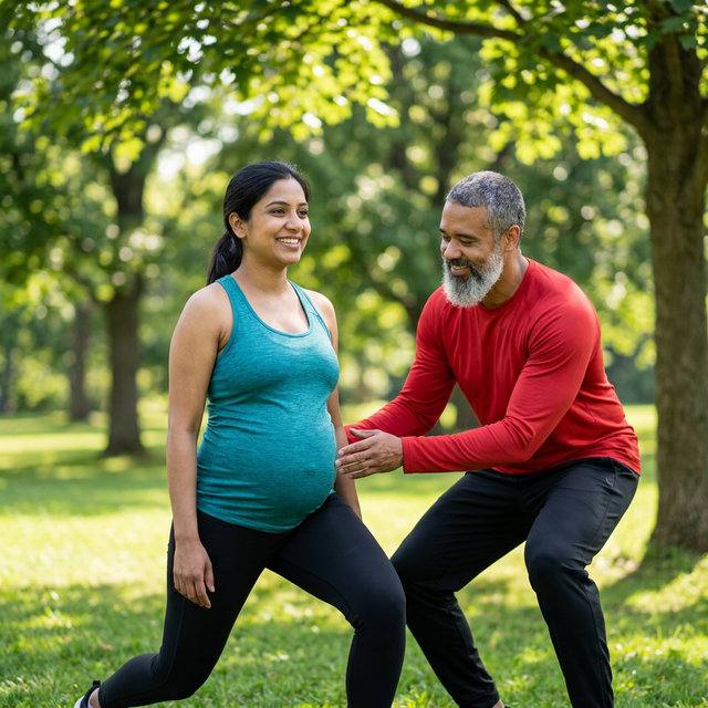 Dr. Jansen avaliando paciente pós-parto no parque